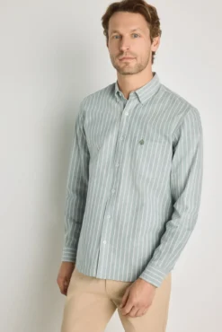 Camisa de riscas de manga comprida