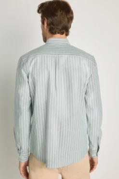 Camisa de riscas de manga comprida