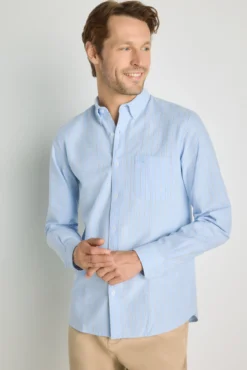 Camisa de riscas de manga comprida