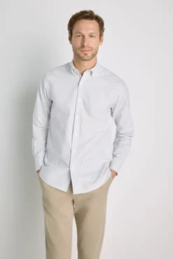 Camisa de riscas de manga comprida