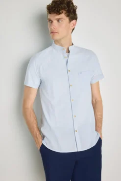Camisa de riscas de manga curta