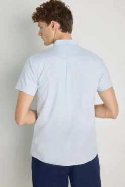 Camisa de riscas de manga curta