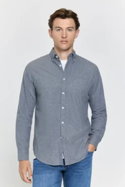 Camisa de sarja com corte relaxado