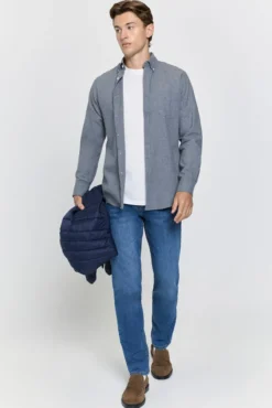Camisa de sarja com corte relaxado