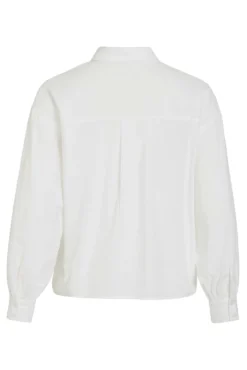 Camisa de viscose e algodão com renda