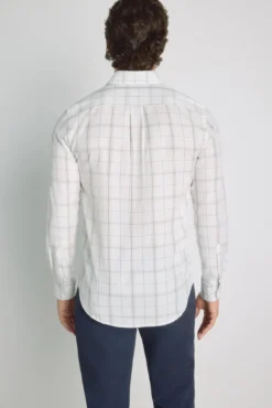 Camisa de xadrez de manga comprida