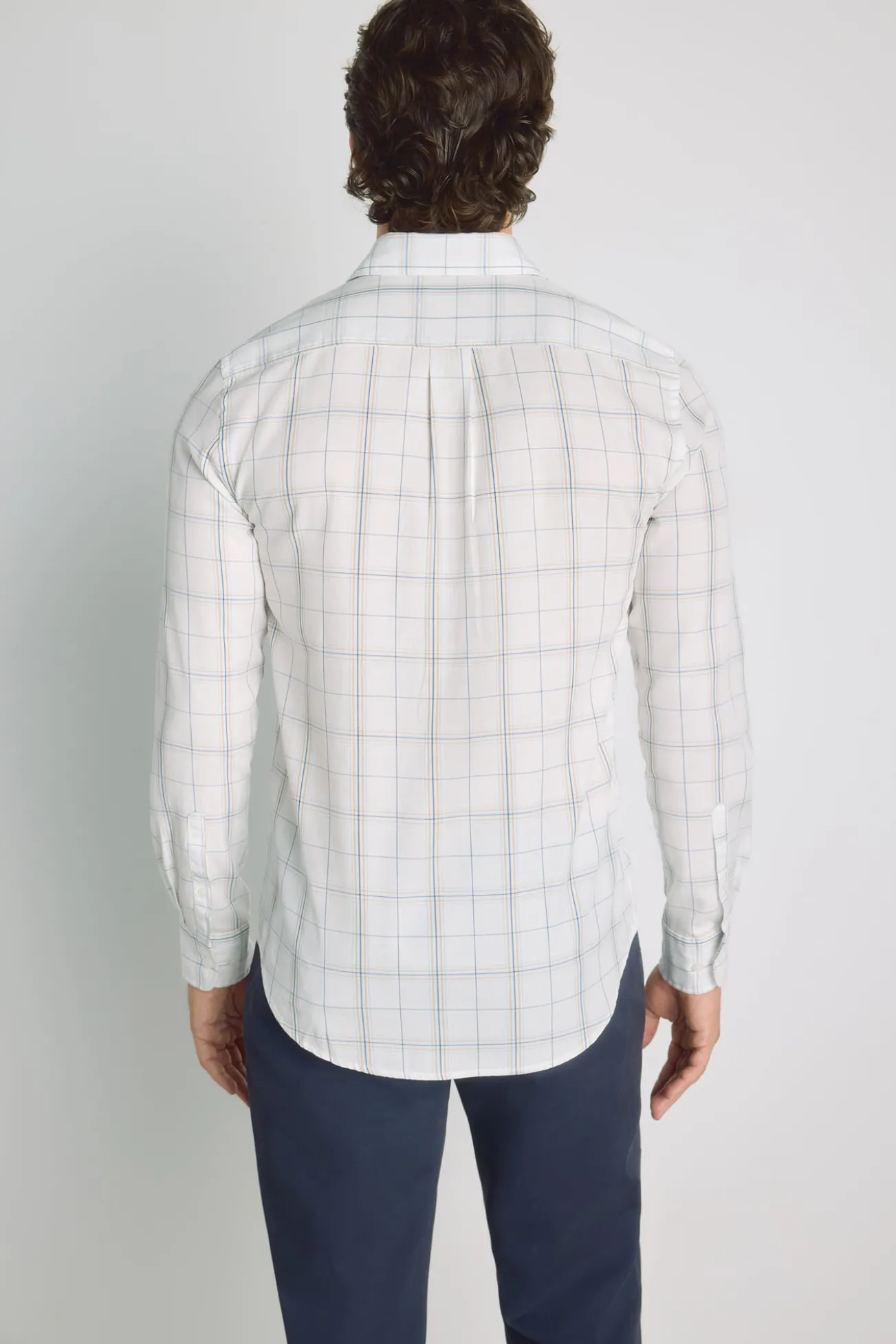 Camisa de xadrez de manga comprida