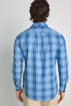 Camisa de xadrez de manga comprida