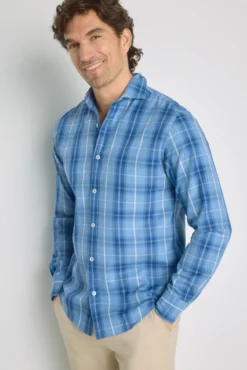 Camisa de xadrez de manga comprida