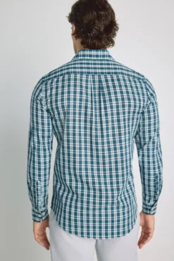 Camisa de xadrez de manga comprida
