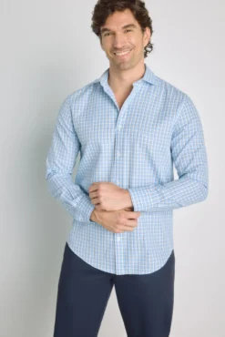 Camisa de xadrez de manga comprida