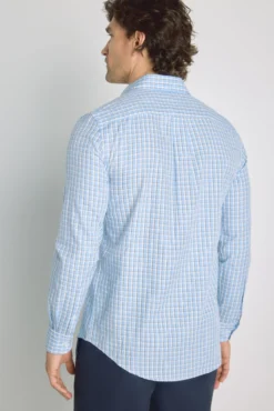 Camisa de xadrez de manga comprida
