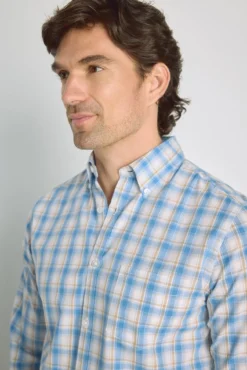 Camisa de xadrez de manga comprida
