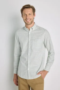 Camisa de xadrez manga comprida