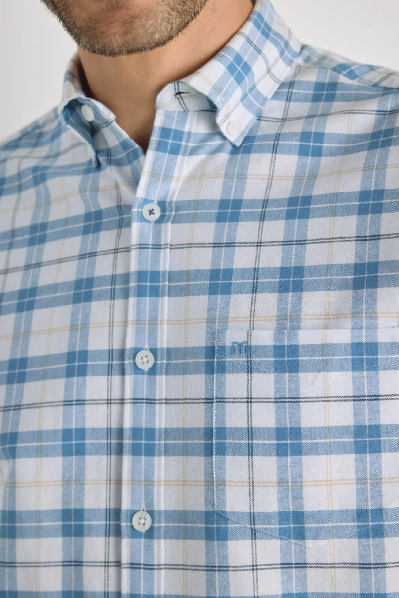 Camisa de xadrez manga comprida