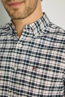 Camisa de xadrez manga comprida