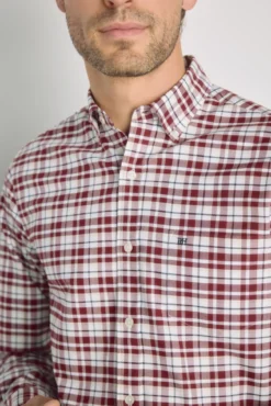 Camisa de xadrez manga comprida