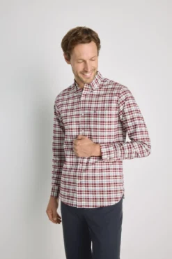 Camisa de xadrez manga comprida