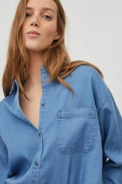 Camisa efeito Denim