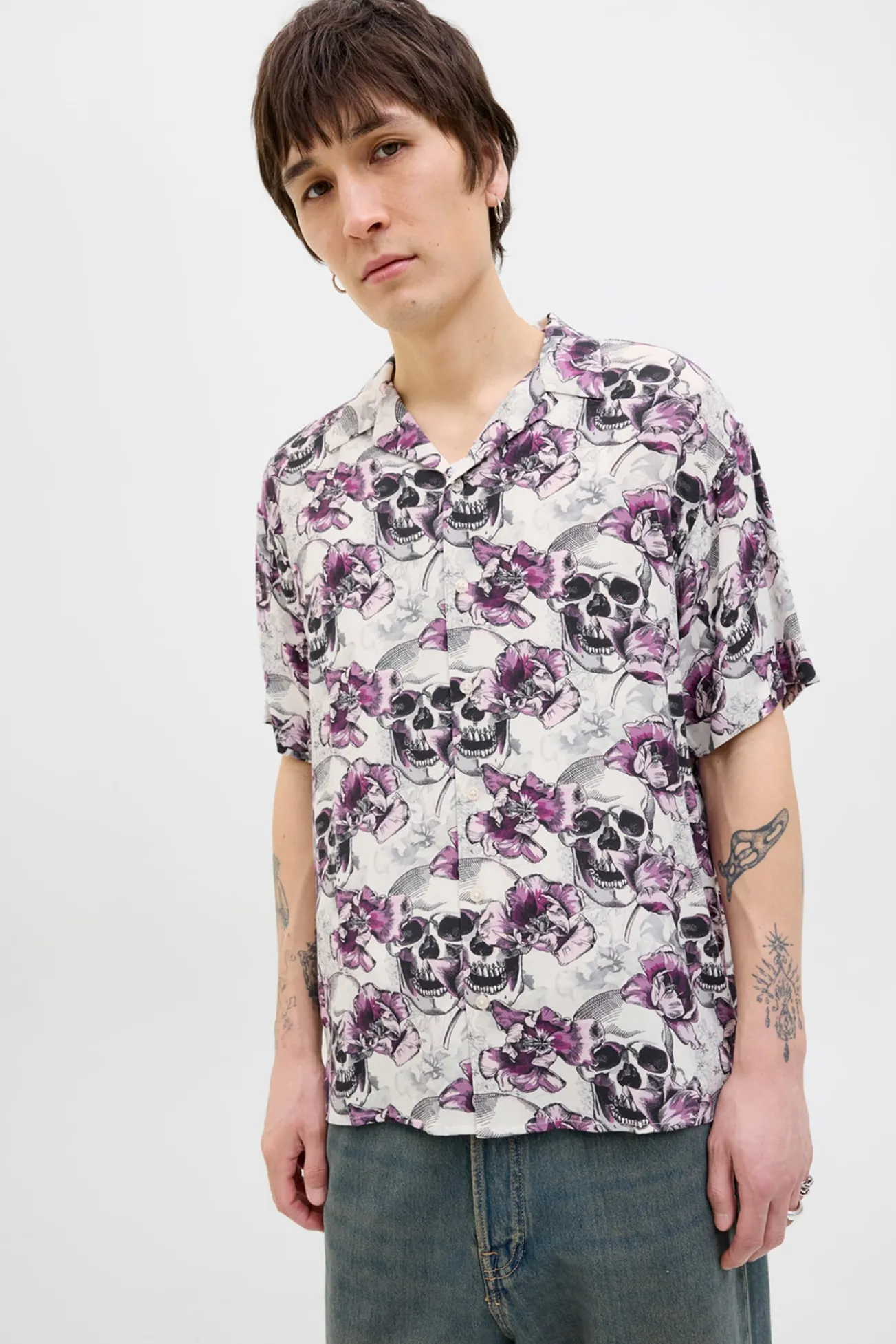 Camisa estampada com corte descontraído