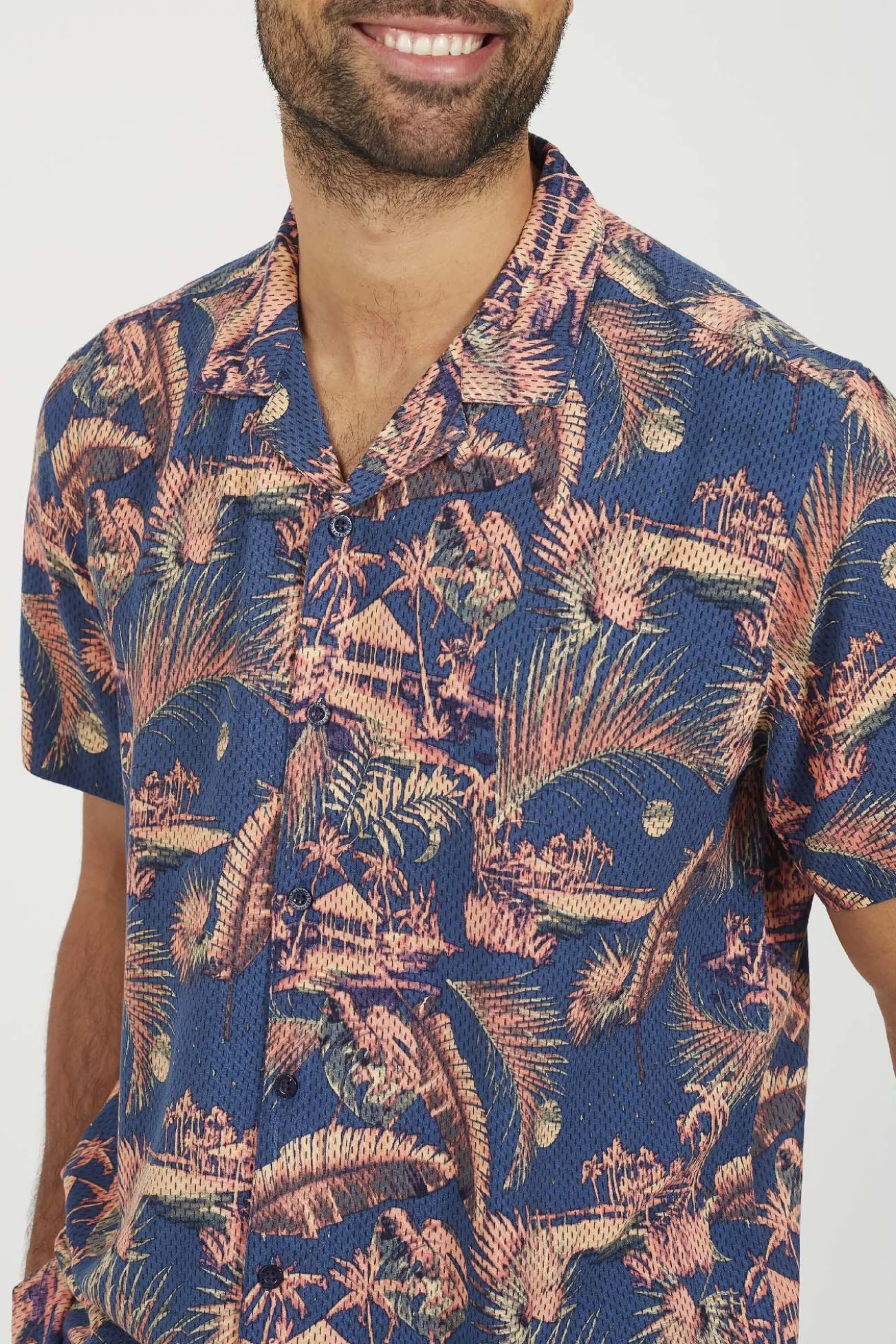 Camisa estampada de manga curta