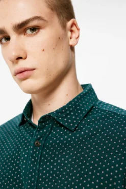 Camisa estampado microbombazina