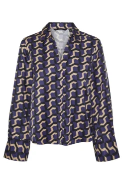 Camisa estampagem geométrica