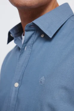Camisa estruturada bicolor
