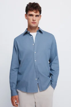 Camisa estruturada bicolor