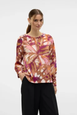 Camisa fluida de manga larga
