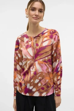 Camisa fluida de manga larga