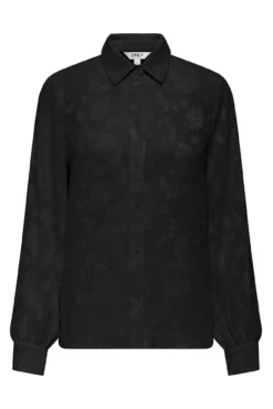 Camisa jacquard de manga comprida