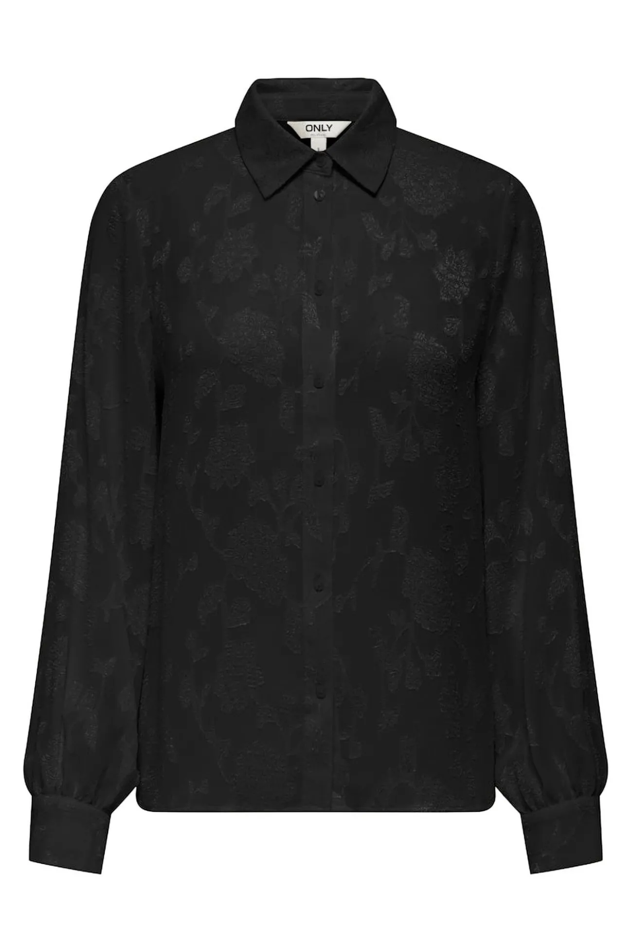 Camisa jacquard de manga comprida