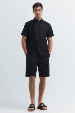 Camisa linho manga curta