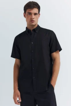 Camisa linho manga curta