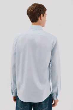Camisa lisa de algodão tencel