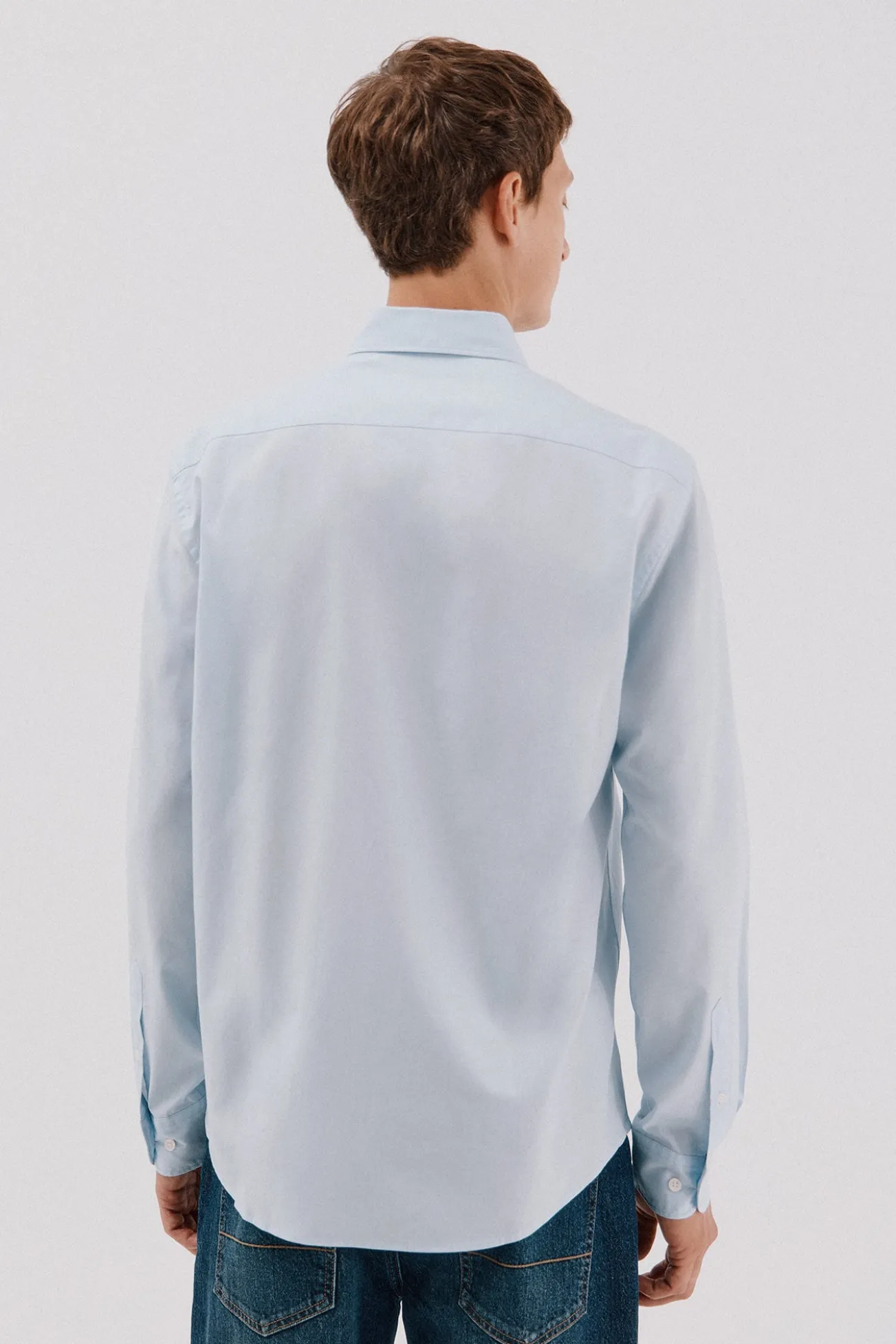 Camisa lisa de algodão tencel