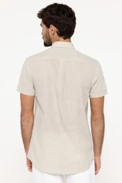 Camisa malha slub lisa