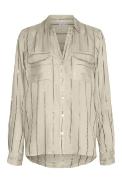 Camisa manga comprida com detalhe de lurex