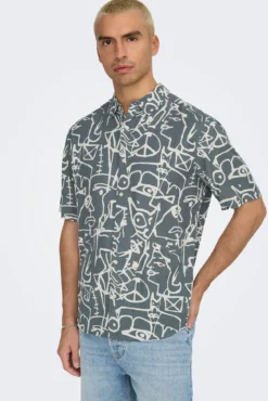 Camisa manga curta estampada