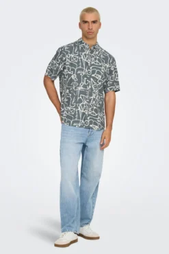 Camisa manga curta estampada