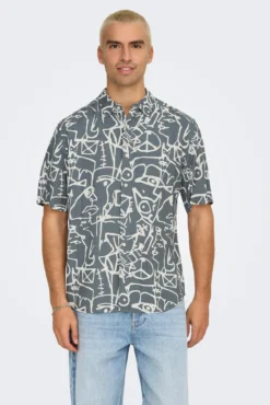 Camisa manga curta estampada