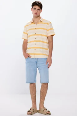 Camisa manga curta jacquard