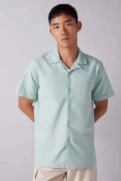 Camisa manga curta rústica