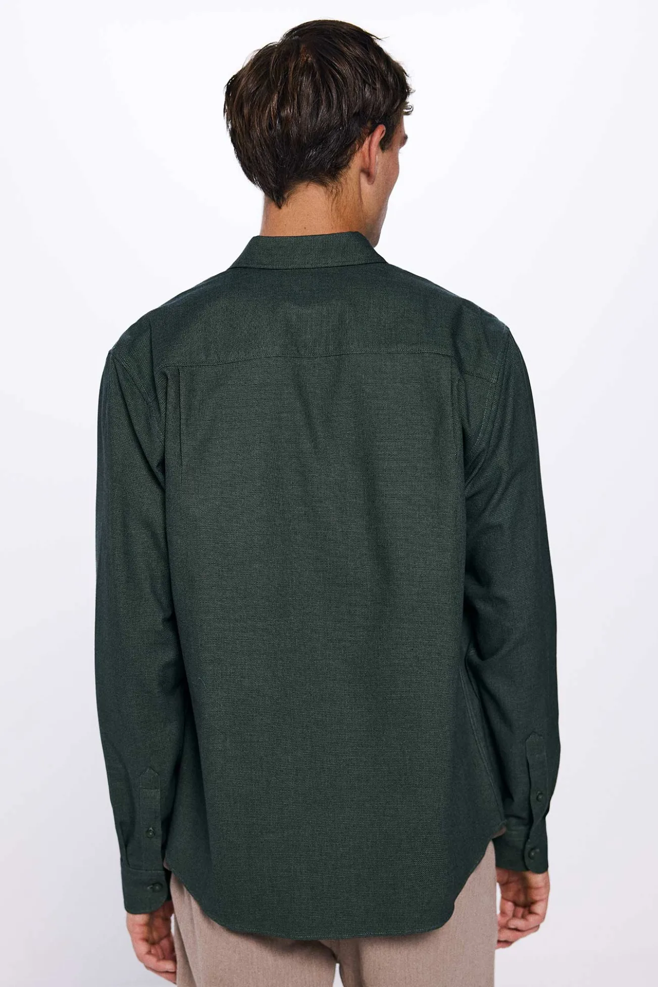 Camisa maquinetada bicolor