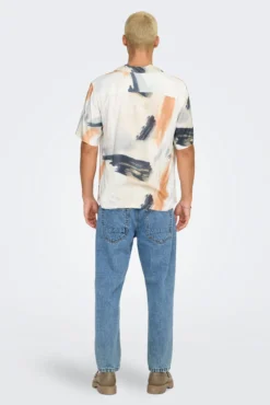 Camisa masculina de manga curta com regular fit