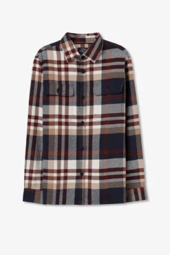 Camisa overshirt xadrez de flanela