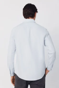 Camisa oxford listrada com vela