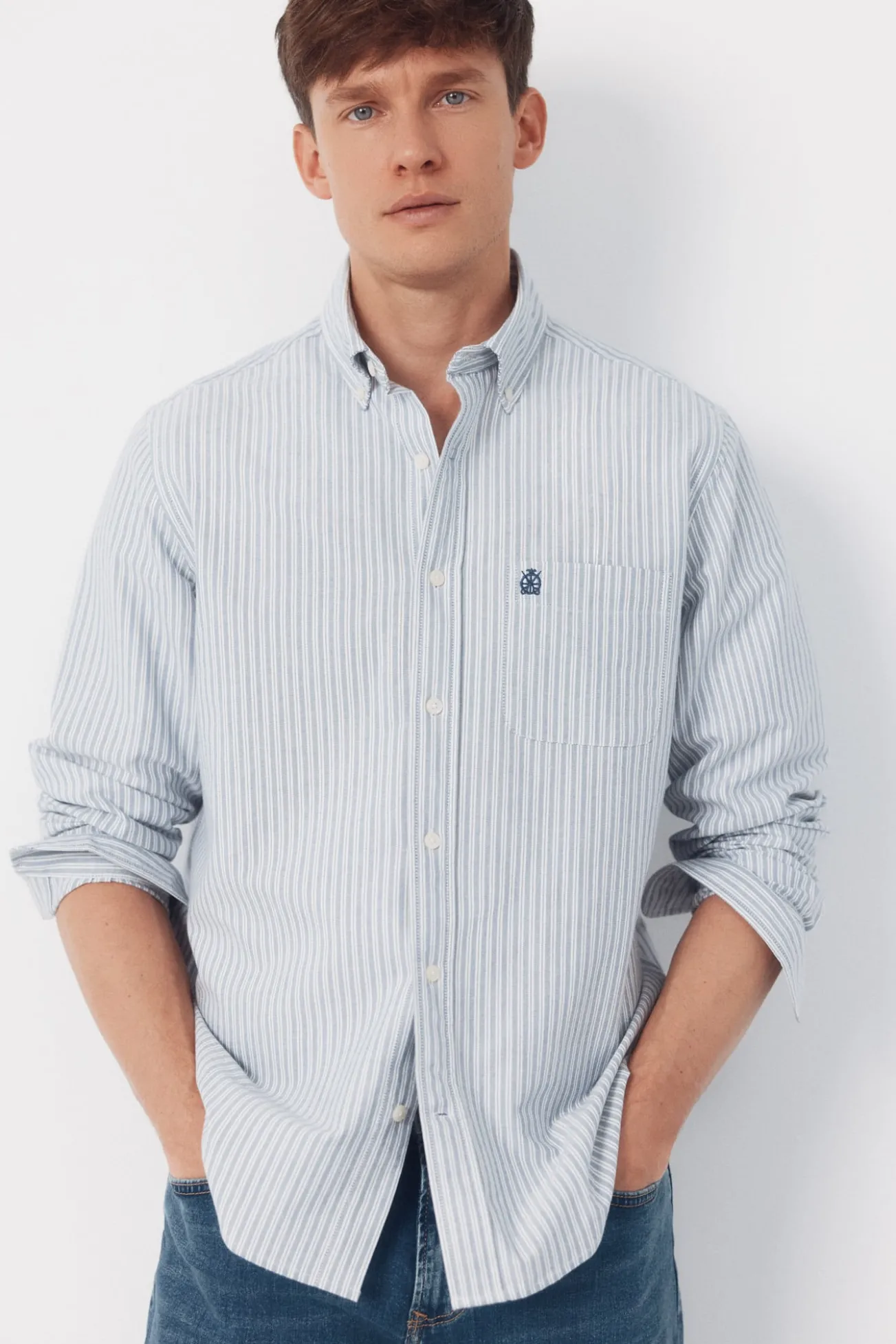 Camisa oxford riscas