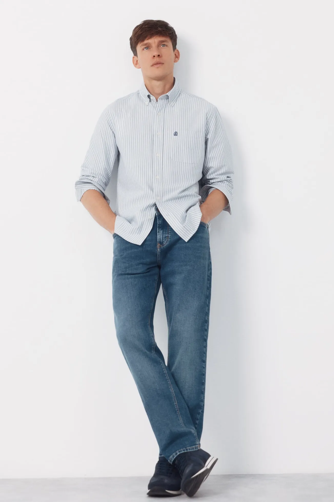 Camisa oxford riscas